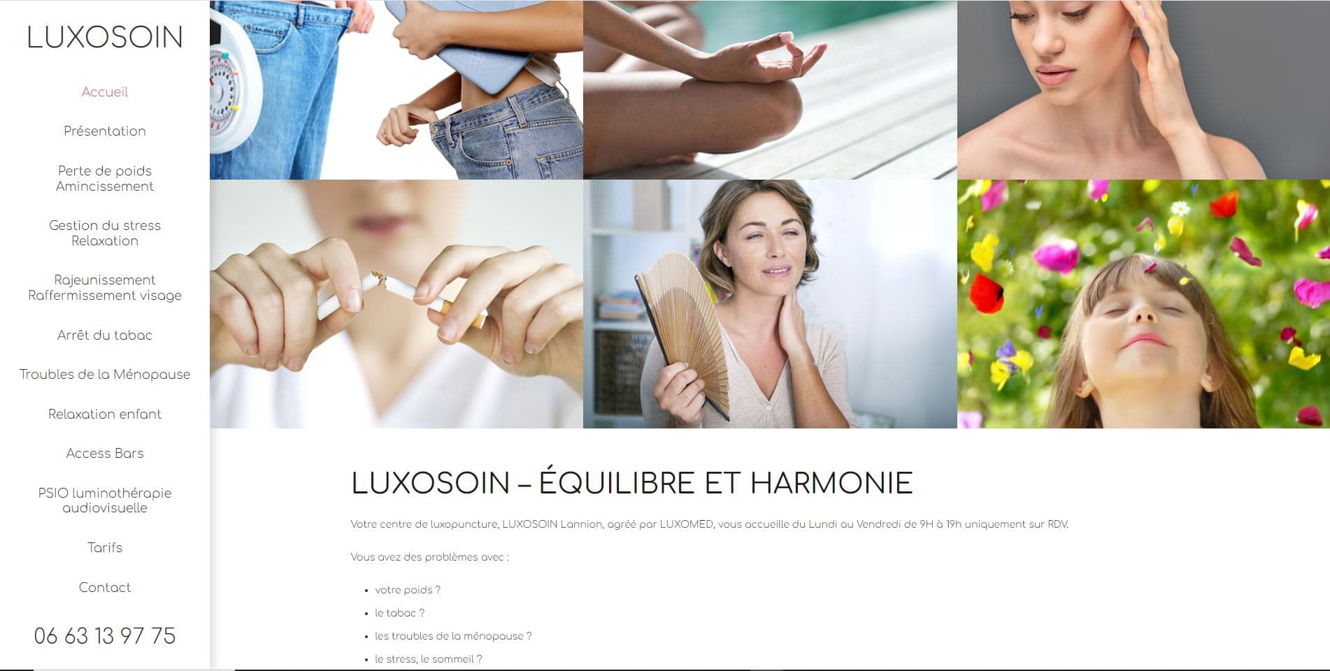 Luxosoin : Site web