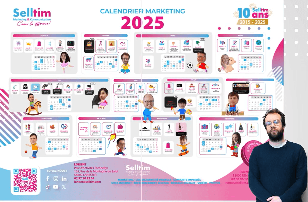 présentation calendrier marketing par Thomas